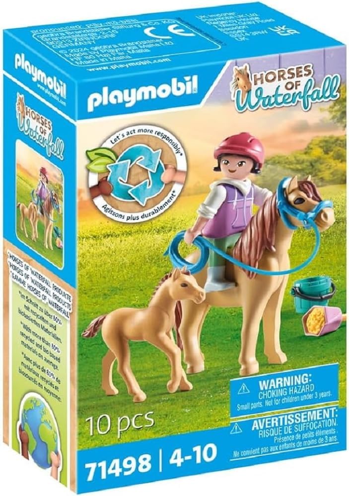 PLAYMOBIL 71498 BAMBINA CON PONY E PULEDRO