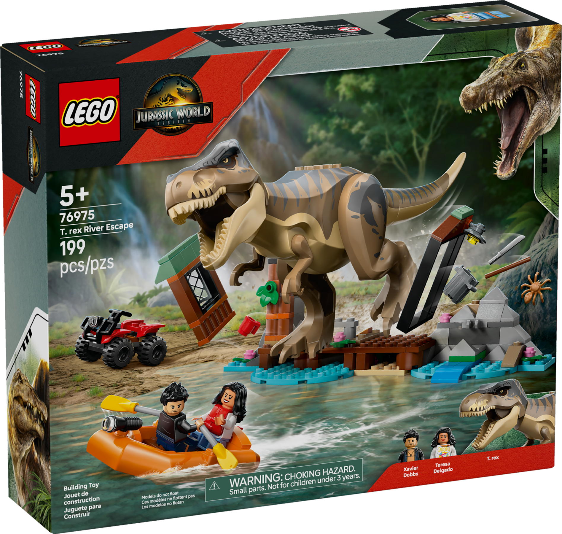 LEGO 76975 FUGA SUL FIUME DAL T-REX JURASSIC WORLD