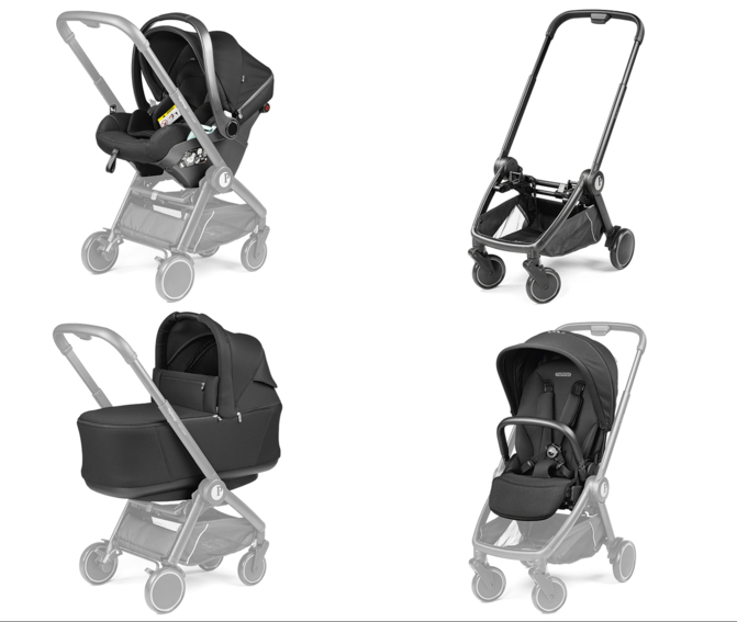 PEG PEREGO TRIO CITY LOOP LOUNGE TRUE BLACK