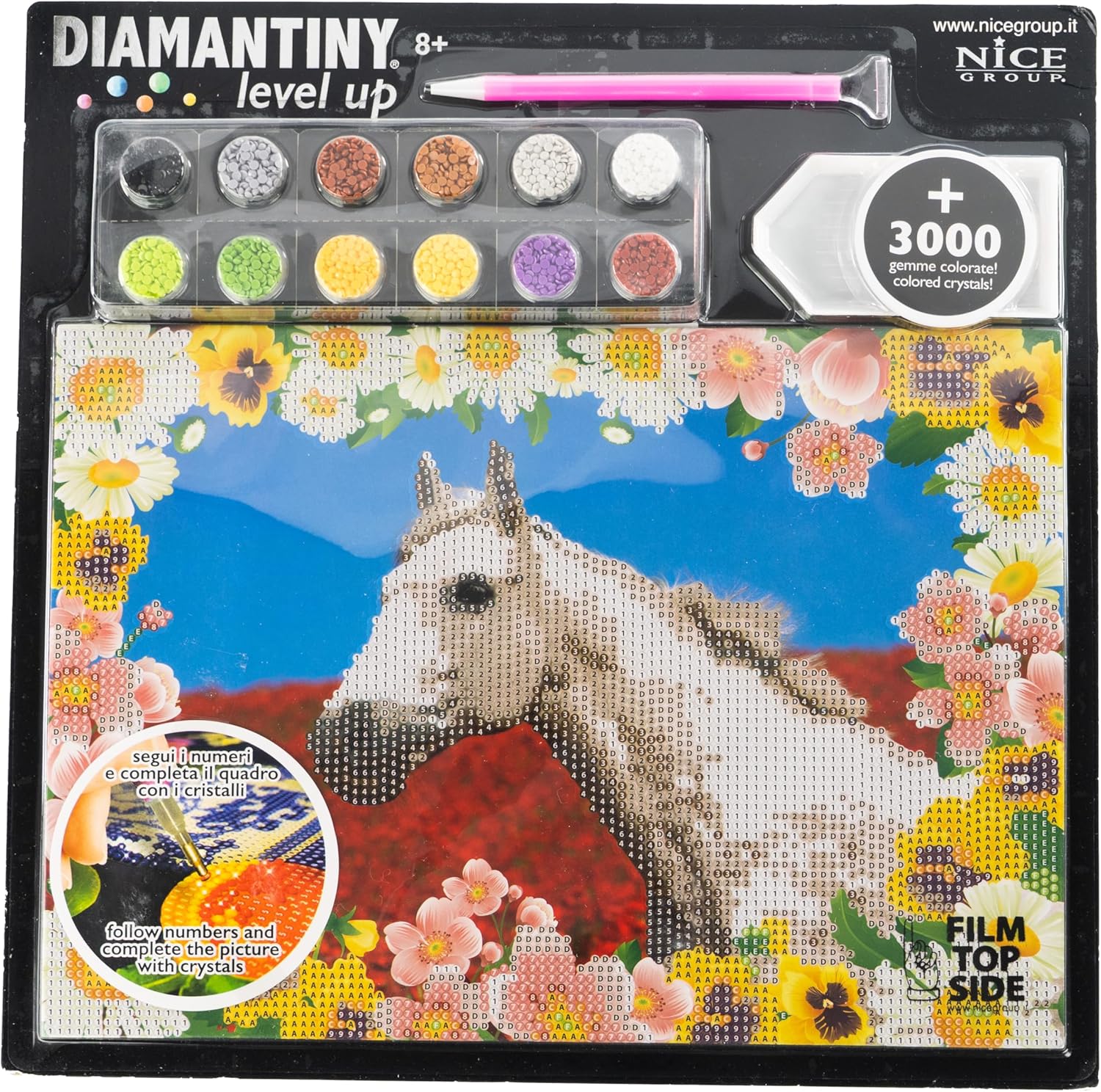 NICE 96206 DIAMANTINY LEVEL UP WILD WHITE HORSE
