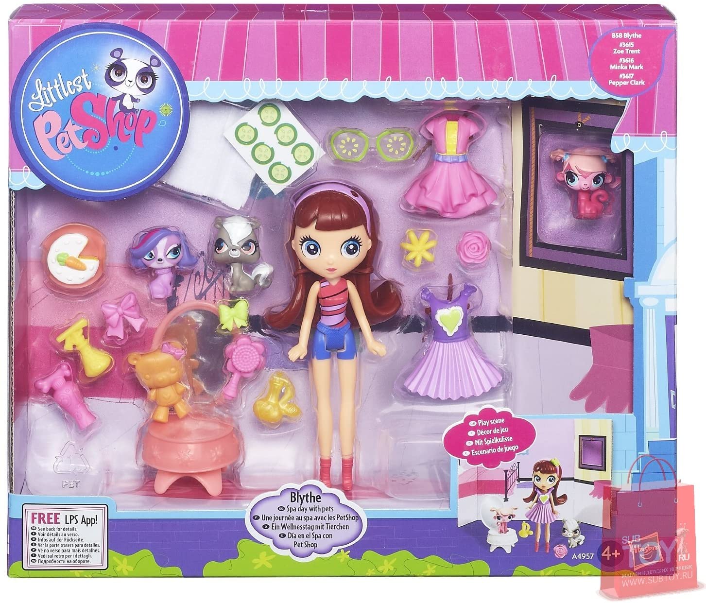 HASBRO A4957E24 LITTLE PETS SHOP BLYTHE AND PET PACK