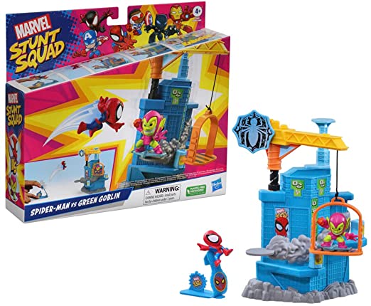 HSBRO F68949 AVENGERS STUNT QUAD PLAYSET SPIDERMAN VS GOBLIN