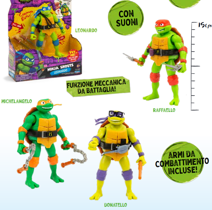 GIOCHI PREZIOSI TU800000 TURTLES ACTION FIGURE DELUXE