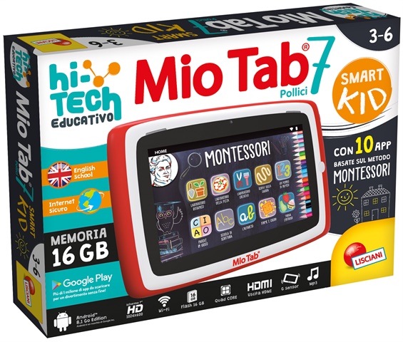 LISCIANI 77373 MIO TAB 7" PRESCHOOL 3-8 ANNI