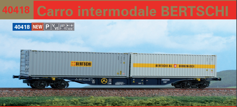 ACME 40418 CARRO INTERMODALE BERTSCHI