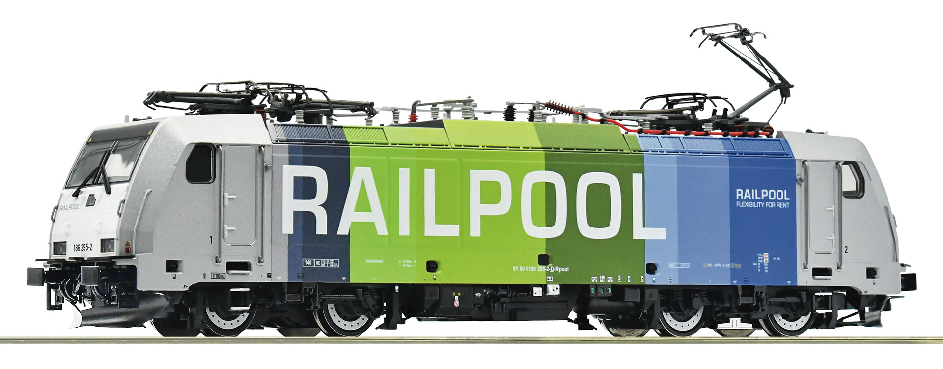 ROCO 7500011 LOCOMOTIVA ELETTRICA 186 295-2 RAILPOOL