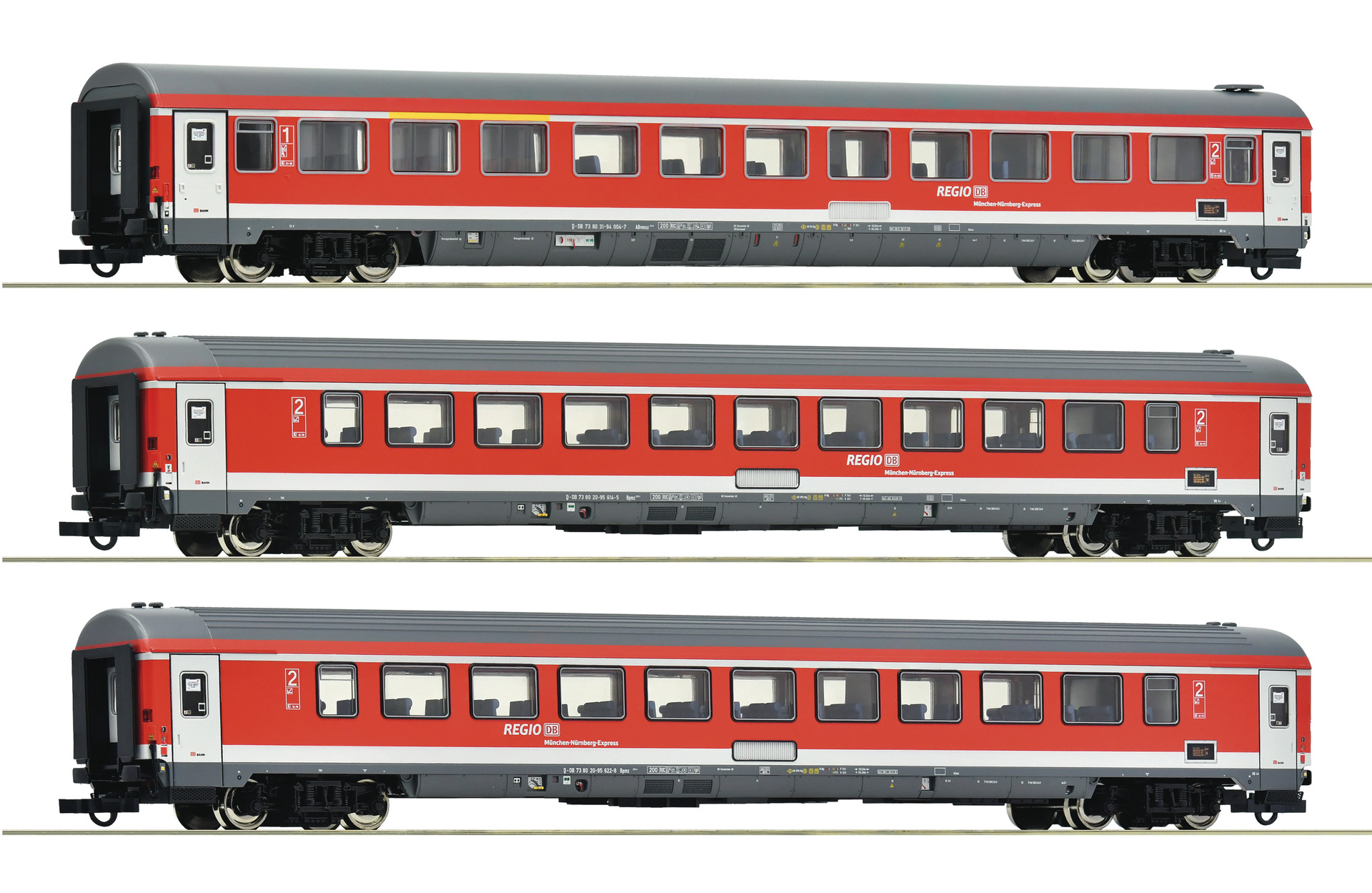 ROCO 6200096 SET 3 CARROZZE MUNCHEN-NURNBERG EXPRESS