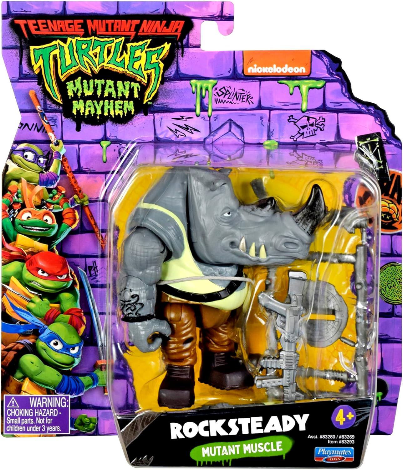 GIOCHI PREZIOSI 83293 TURLTES MUTANT MINJA ROCKSTEADY