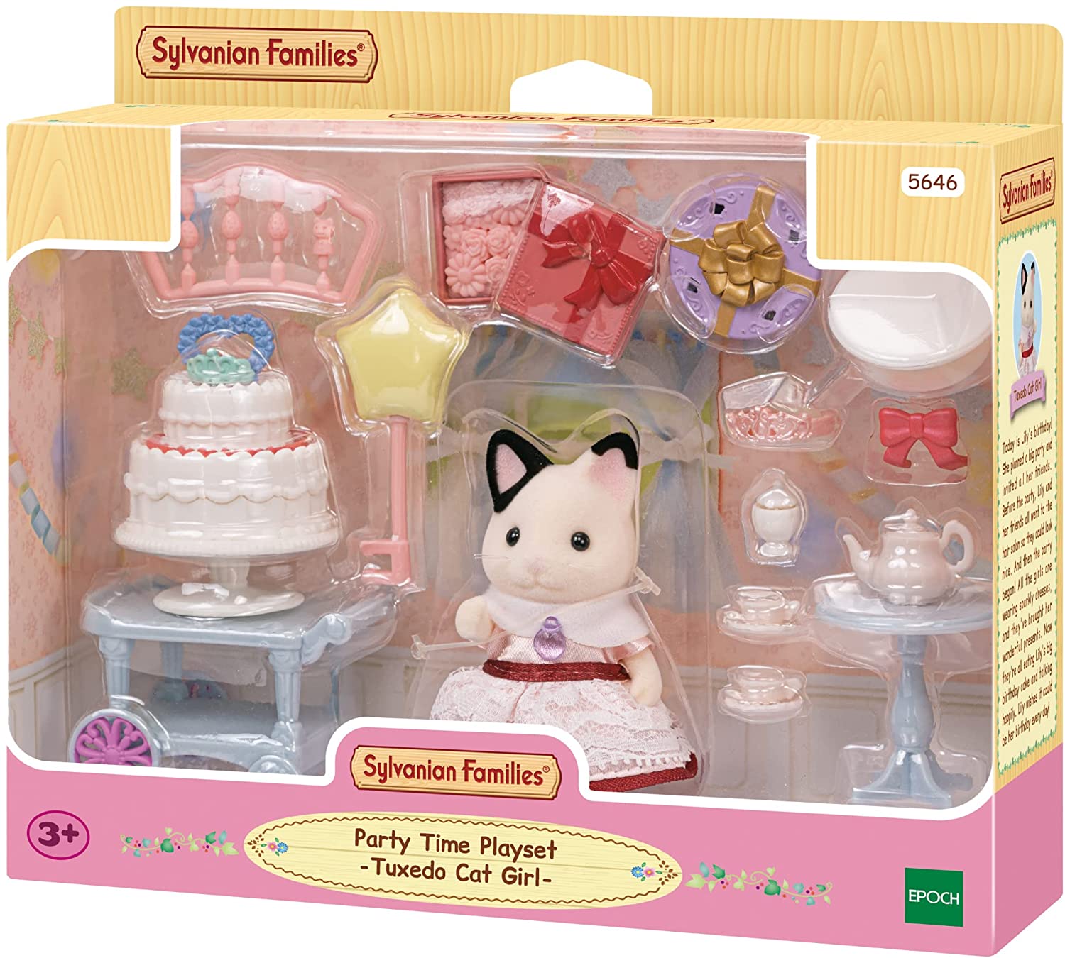 SYLVANIAN FAMILIES 5646 SET PARTY RAGAZZA GATTO TUXEDO