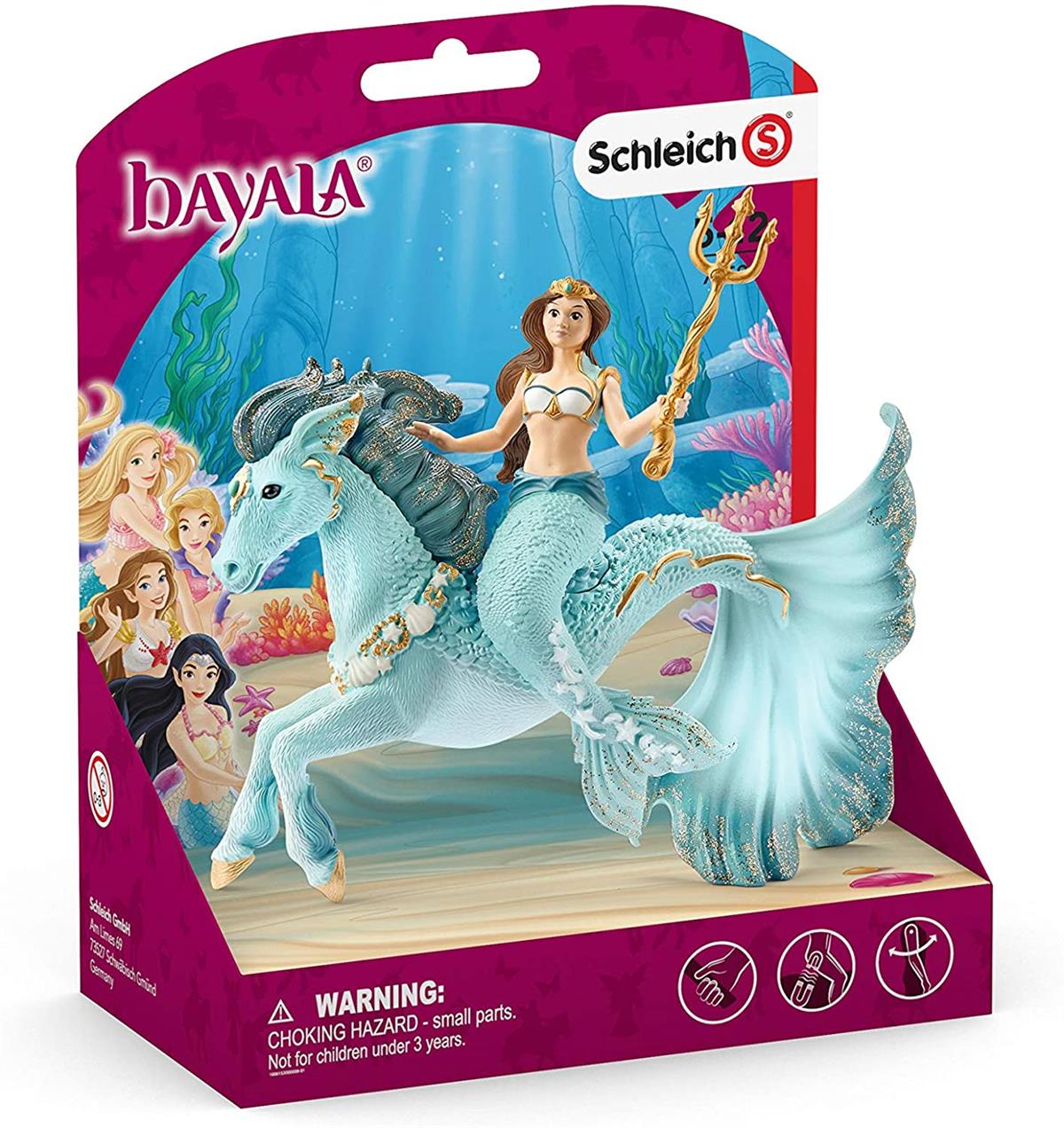 SCHLEICH 2570594 SIRENA EYELA E IL CAVALLO SUBACQUEO