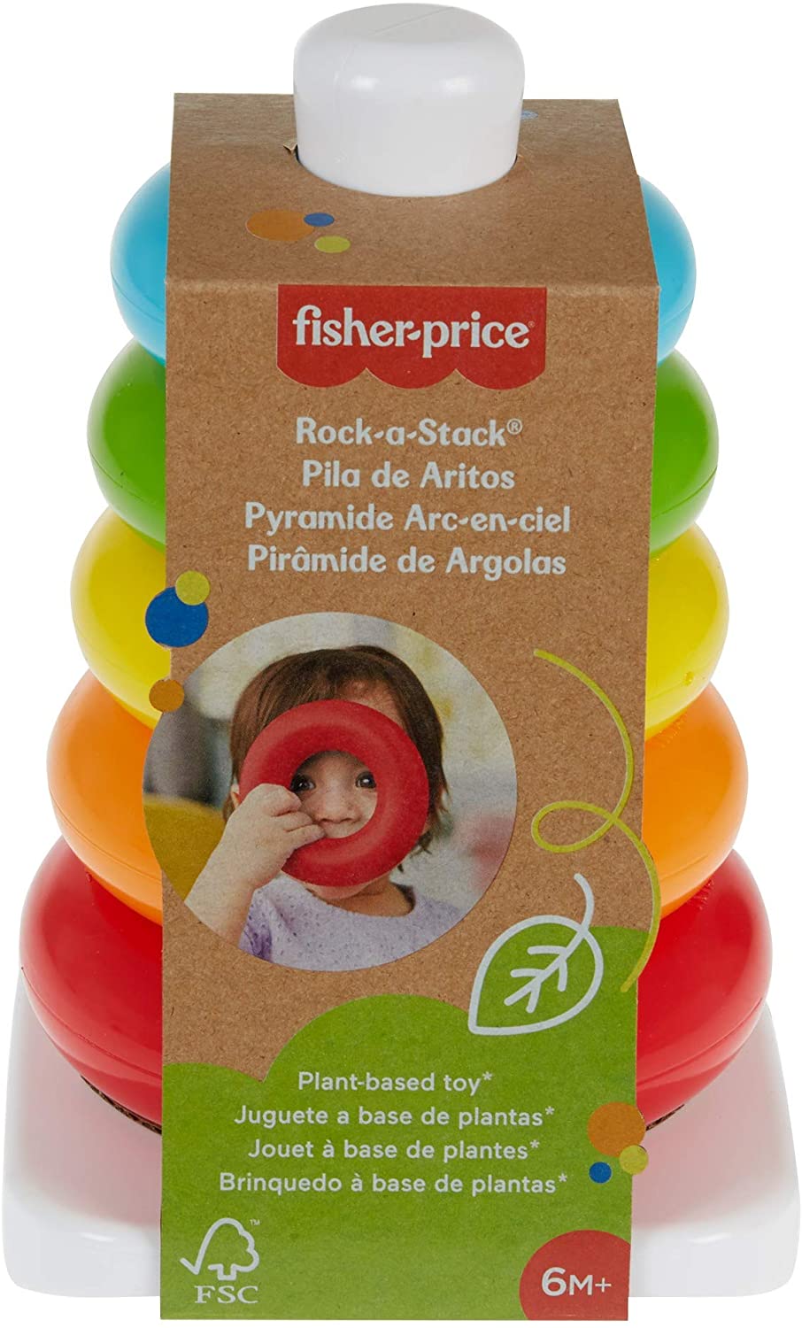 FISHER PRICE GRF09 PIRAMIDE 5 ANELLI ECO