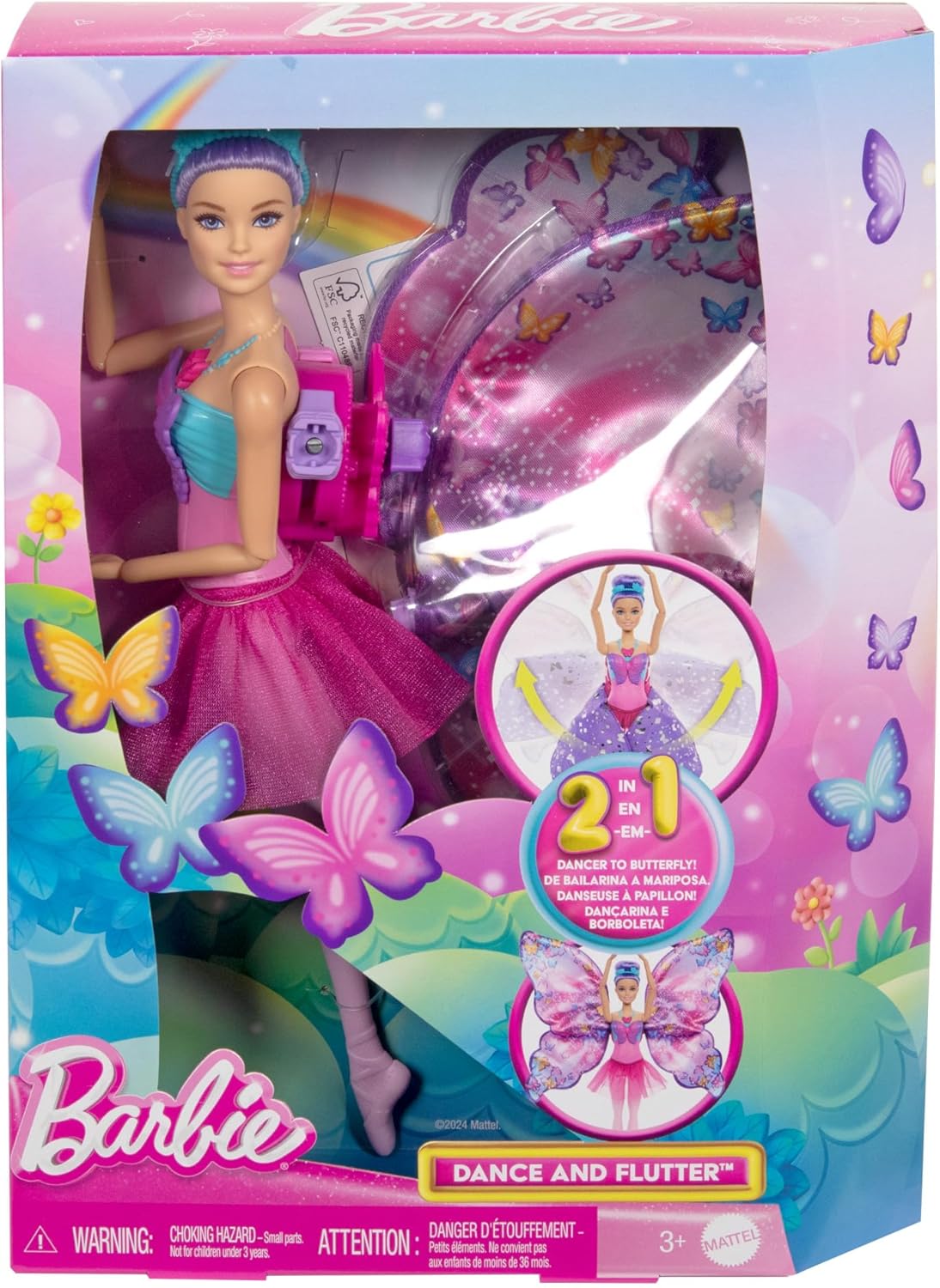 MATTEL HXJ10 BARBIE BALELRINA ALI DI FARFALLA
