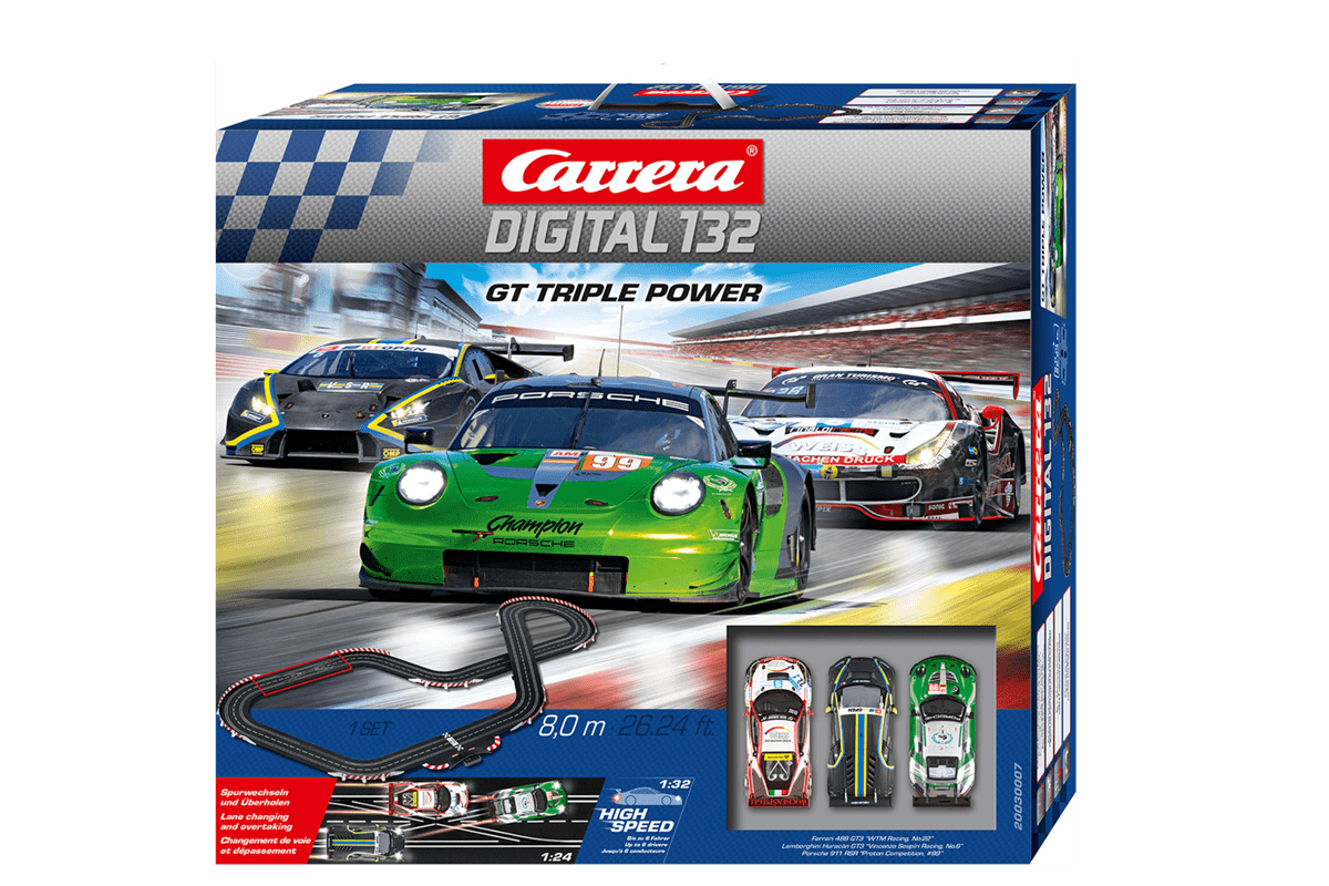 CARRERA 30007 PISTA DIGITAL 132 GT TRIPLE POWER