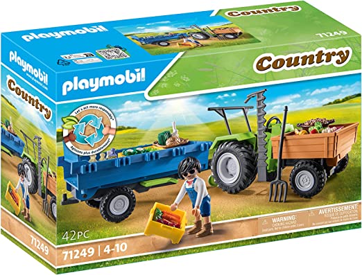 PLAYMOBIL 71249 TRATTORE CON RIMORCHIO