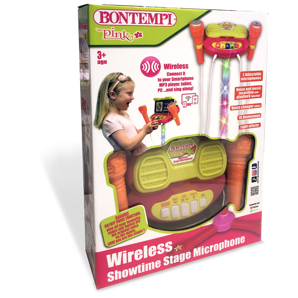bontempi microfono karaoke con funzione di registrazione e riascolto