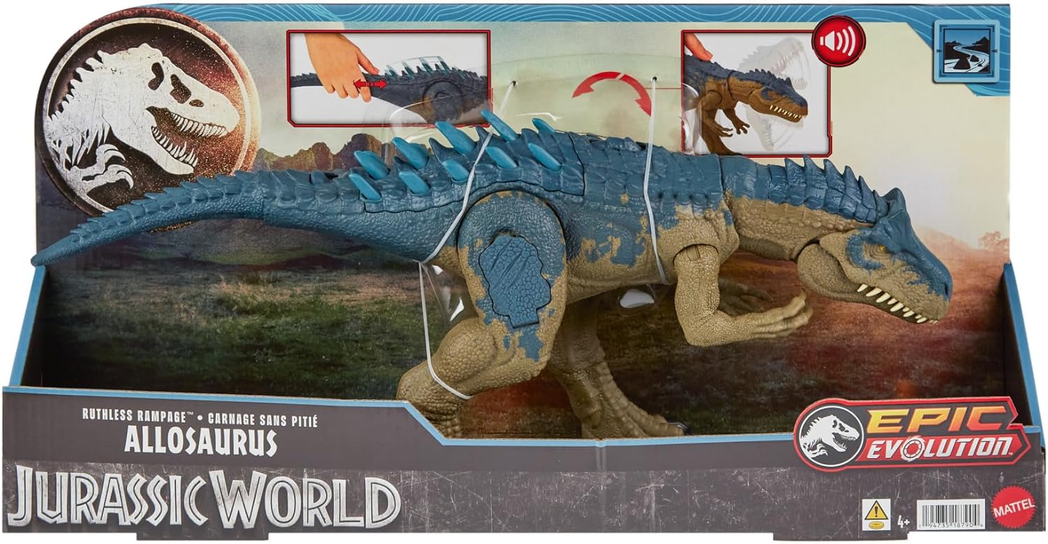 MATTEL HRX50 JURASSIC WORLD ALLOSAURO FURIA SPIETATA