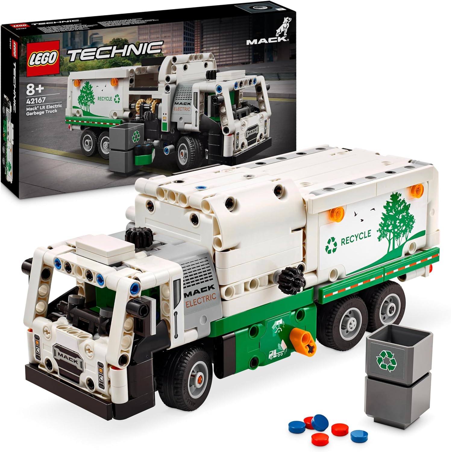 LEGO 42167 CAMION DELLA SPAZZATURA MACK LR ELECTRIC TECHNIC