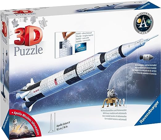 RAVENSBURGER 11545 PUZZLE 3D APOLLO SATURN V ROCKET