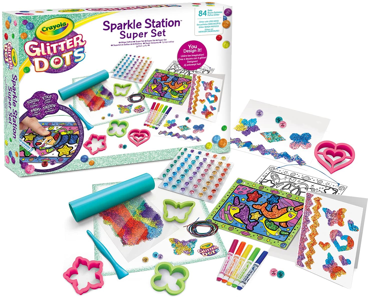 CRAYOLA 251085 GLITTER DOTS SPARKLE STATION SUPER SET