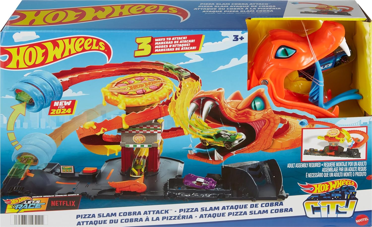 MATTEL HTN81 ATTACCO DEL COBRA IN PIZZERIA HOT WHEELS