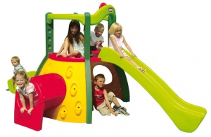 LITTLE TIKES 9000445 PIATTAFORMA CON SCIVOLI E TUNNEL