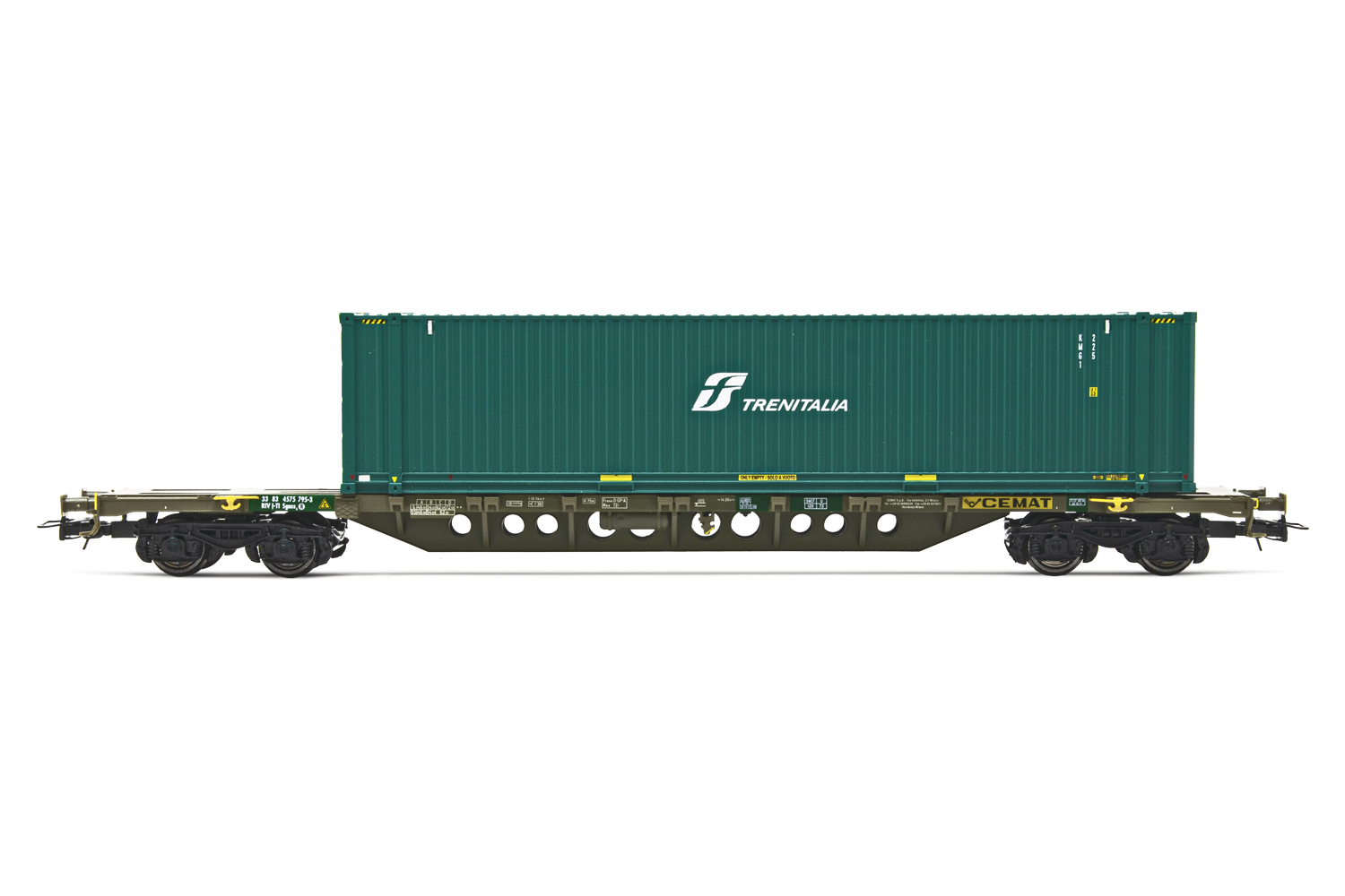 HORNBY HR6576 CARRO PORTA CONTAINE CON CONTAINER "TRENITALIA"