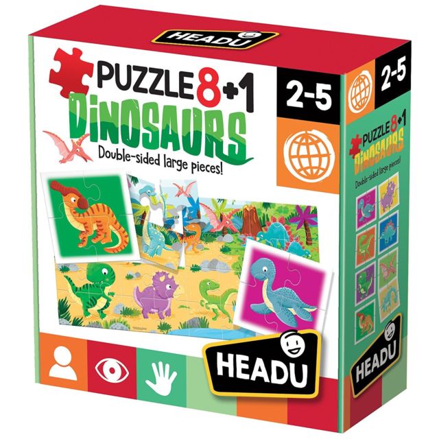 HEADU IT22243 PUZZLE 8+1 DINOSAURI