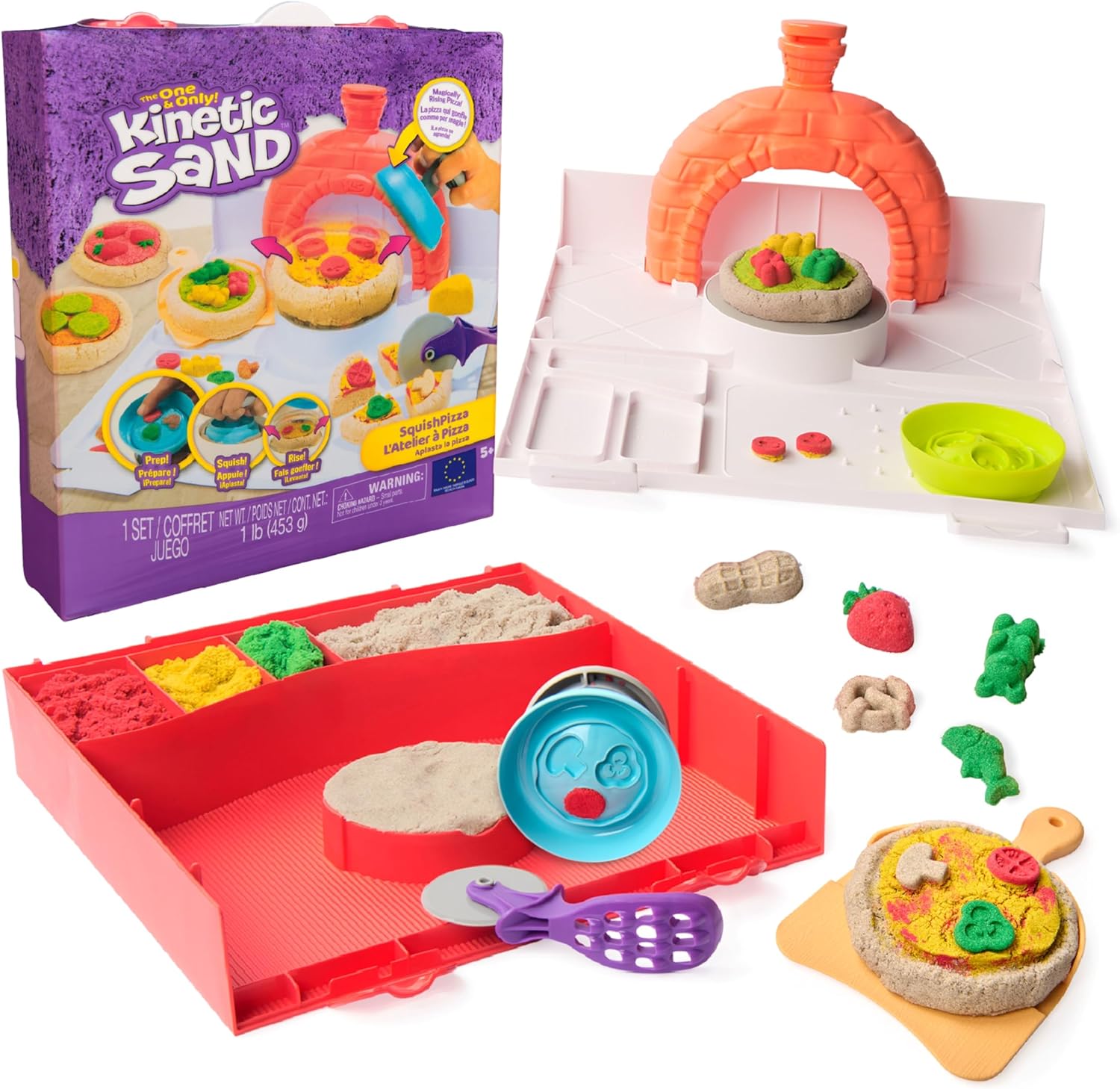 SPINMASTER 6072551 KINETIC SAND SQUISH PIZZA