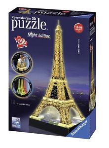 RAVENSBURGER 12579 PUZZLE 3D TOUR EIFFEL NIGHT EDITION