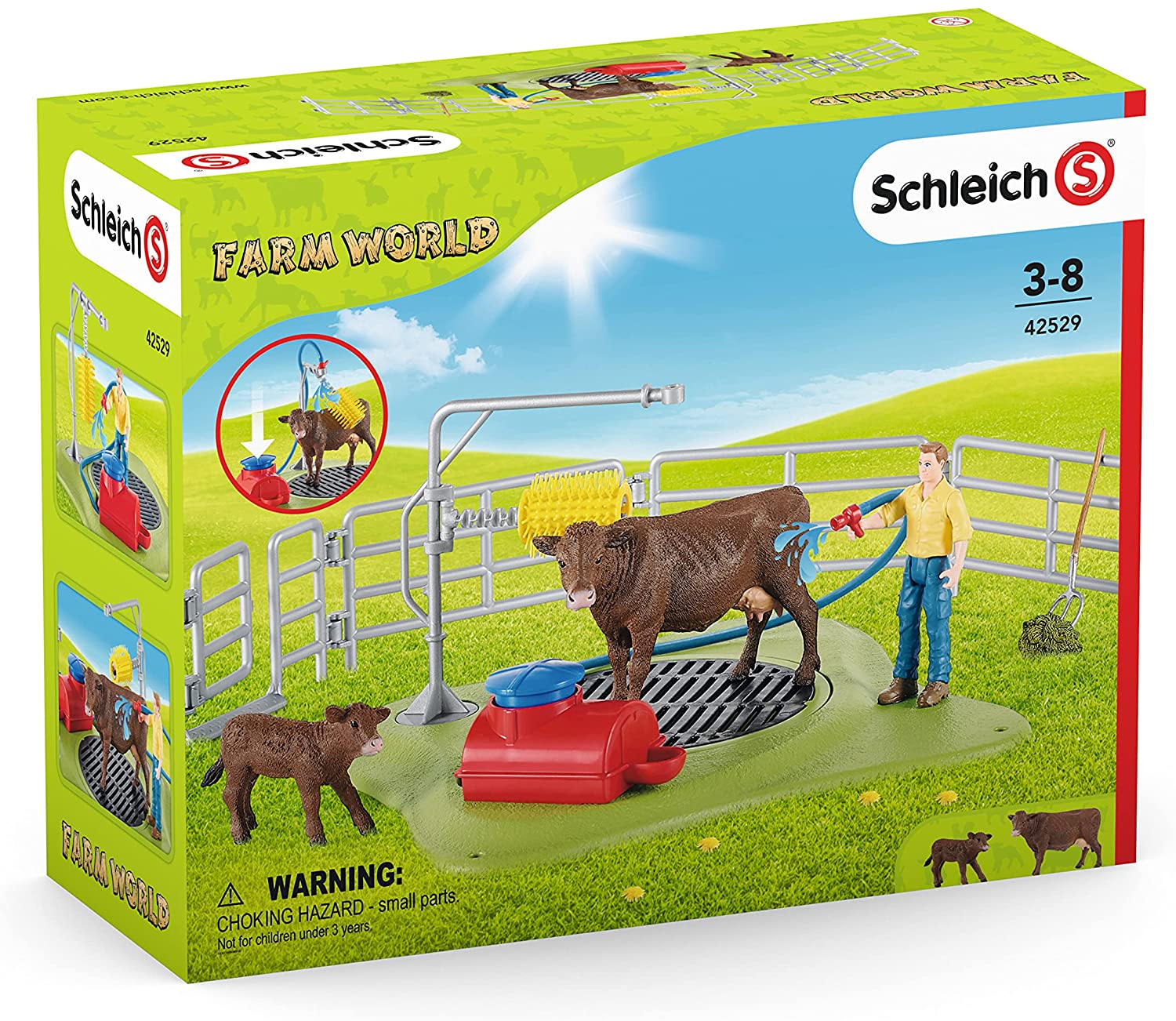 SCHLEICH 2542529 ZONA LAVAGGIO CON MUCCHE