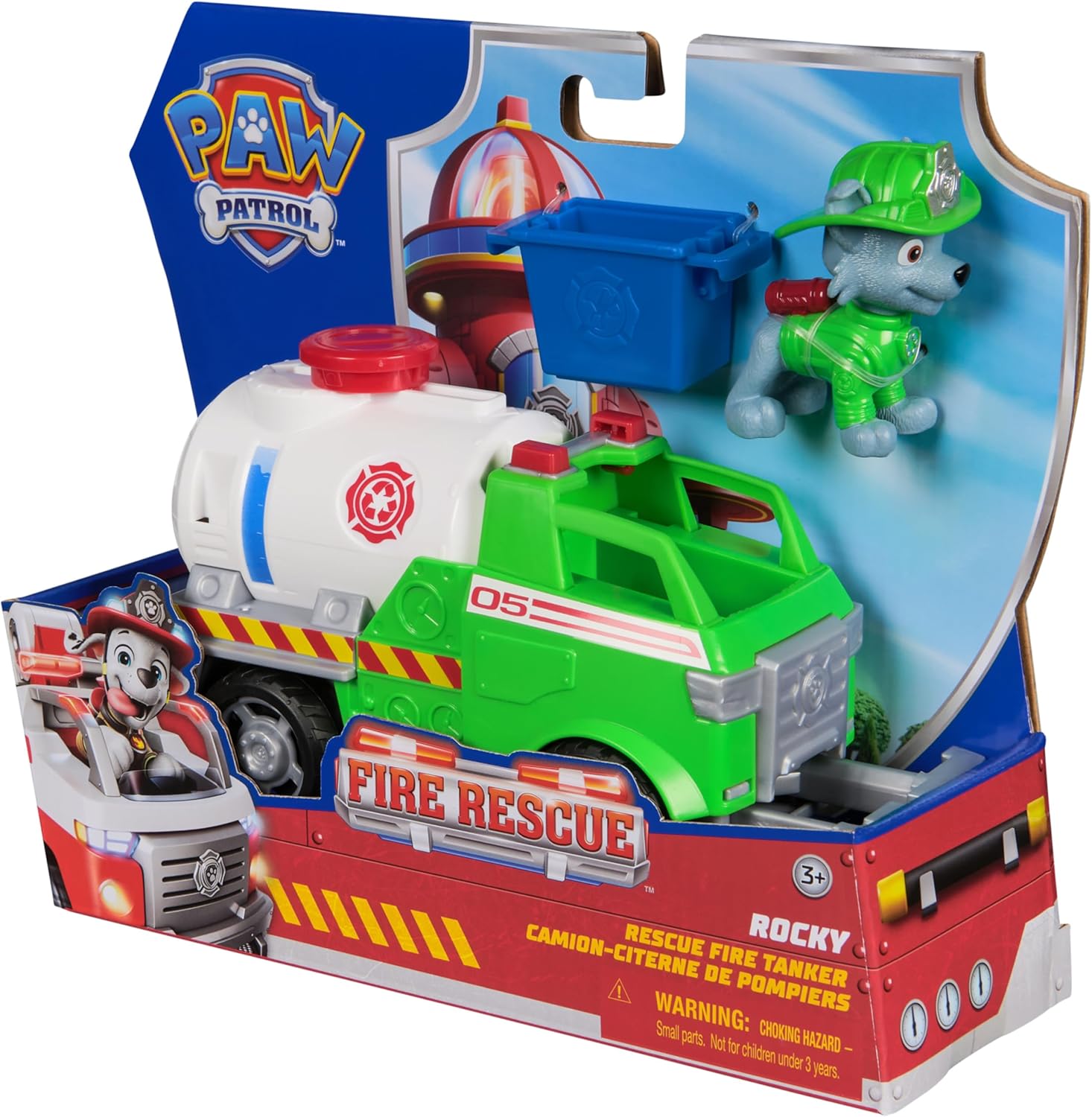 SPINMASTER 6072642 PAW PATROL VEICOLO FIRE RESCUE ROCKY