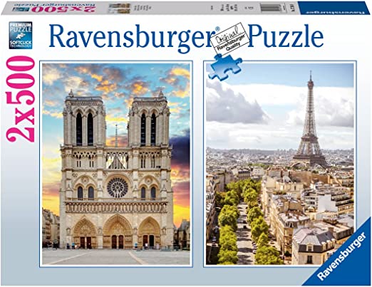 RAVENSBURGER 17268 PUZZLE DA 2X500 PZ. GITA  A PARIGI