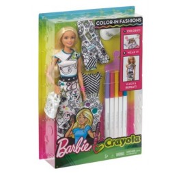 MATTEL FPH90 BARBIE CRAYOLA - COLORA LA MODA