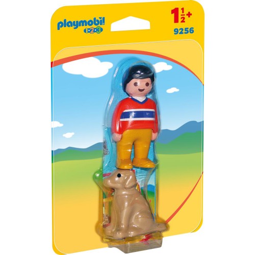 PLAYMOBIL 9256 UOMO CON CANE 1 2 3 