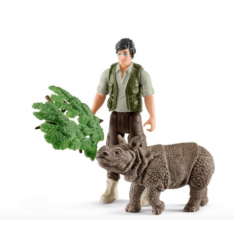 SCHLEICH 2542428 RANGER E STARTER SET RINOCERTONTE