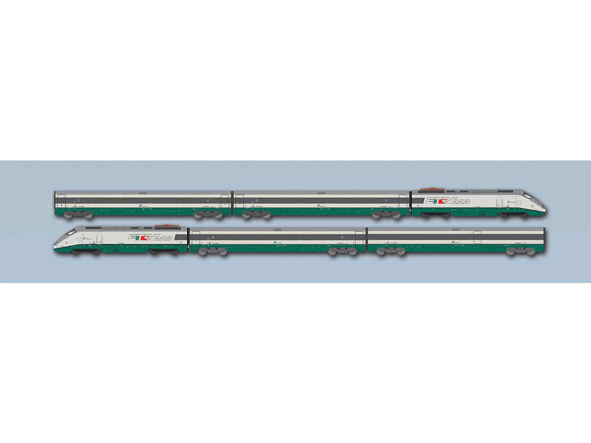 ACME 70150 SET FORMATO DA 2 LOCO E404 (DI CUI 1 FOLLE) E 4 CARROZZE