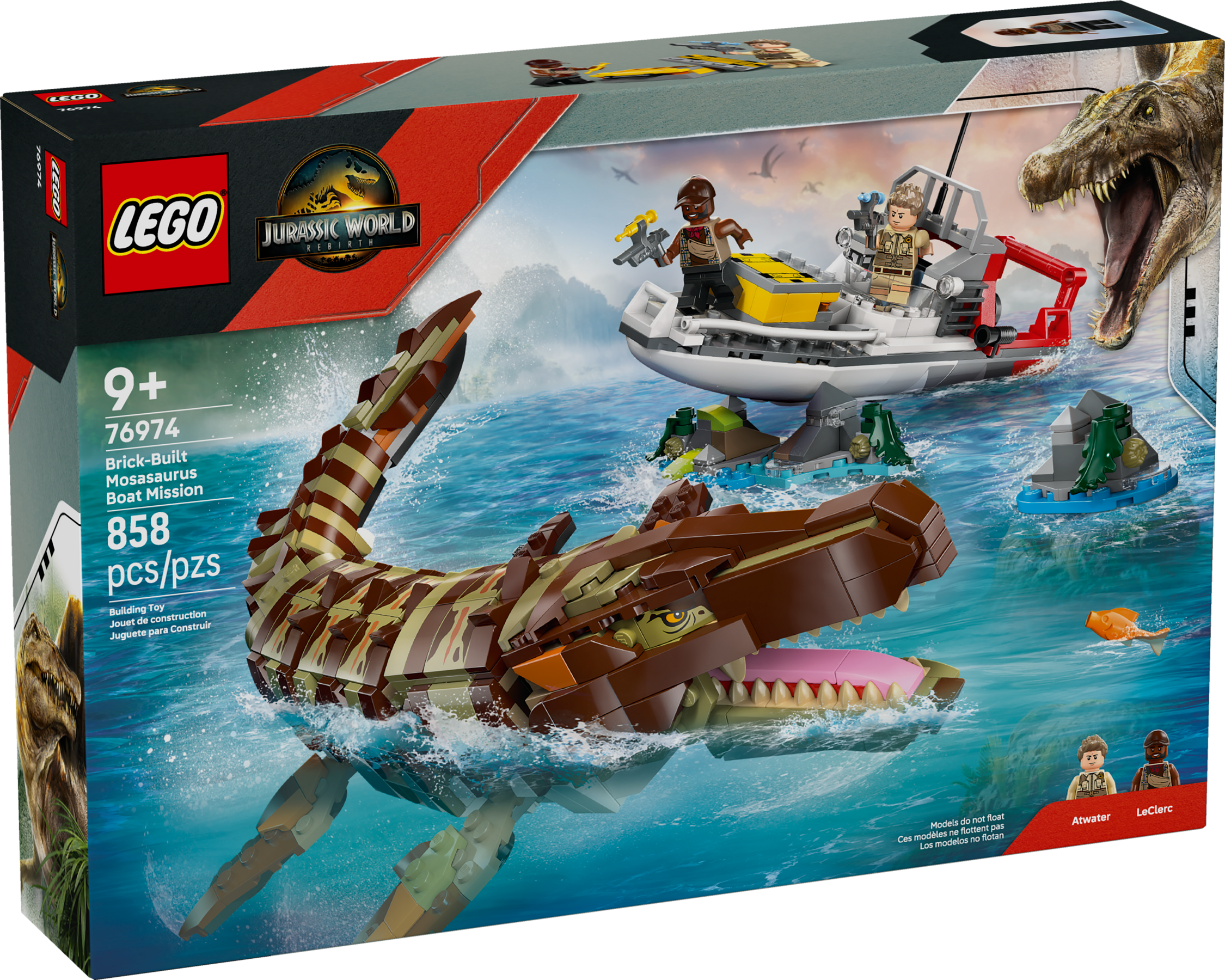 LEGO 76974 L'ATTACCO DEL MOSASAURO IN MATTONCINI JURASSIC WORLD