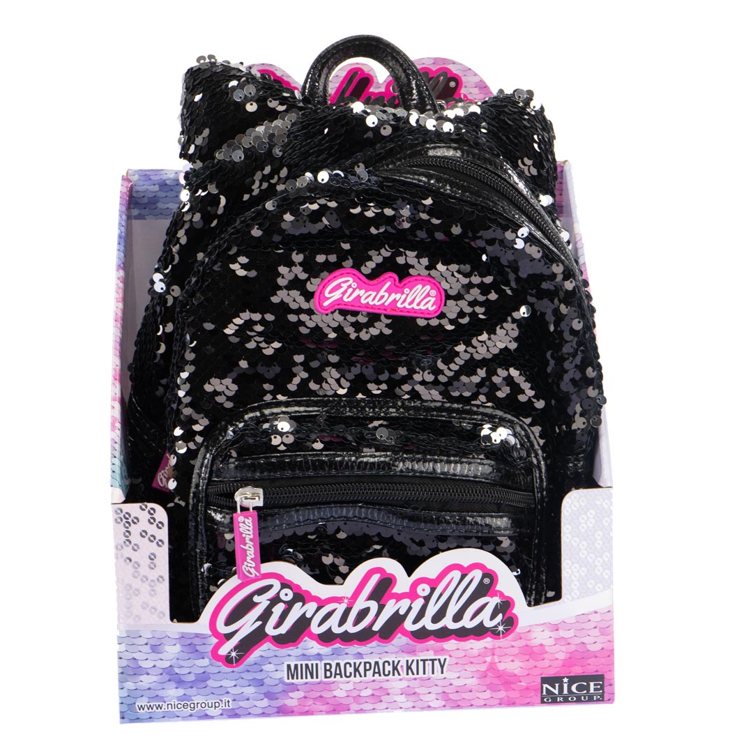 NICE 02508D GIRABRILLA MINI BACKPACK KITTY BLACK