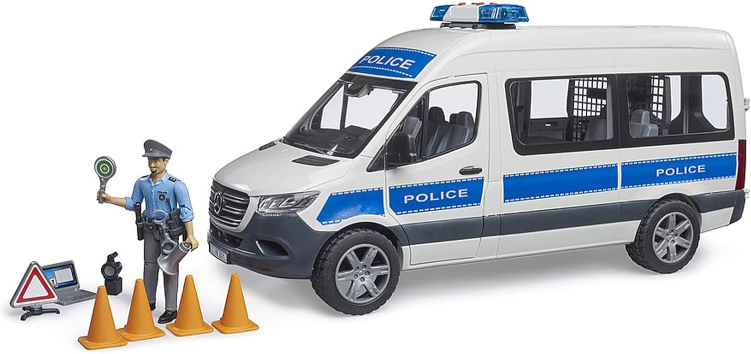 BRUDER 02683 MB SPRINTER POLIZIA CON LUCI E SUONO