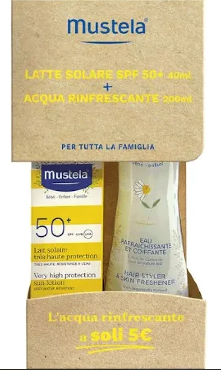 MUSTELA LATTE SOLARE SPF50+ E ACQUA RINFRESCANTE