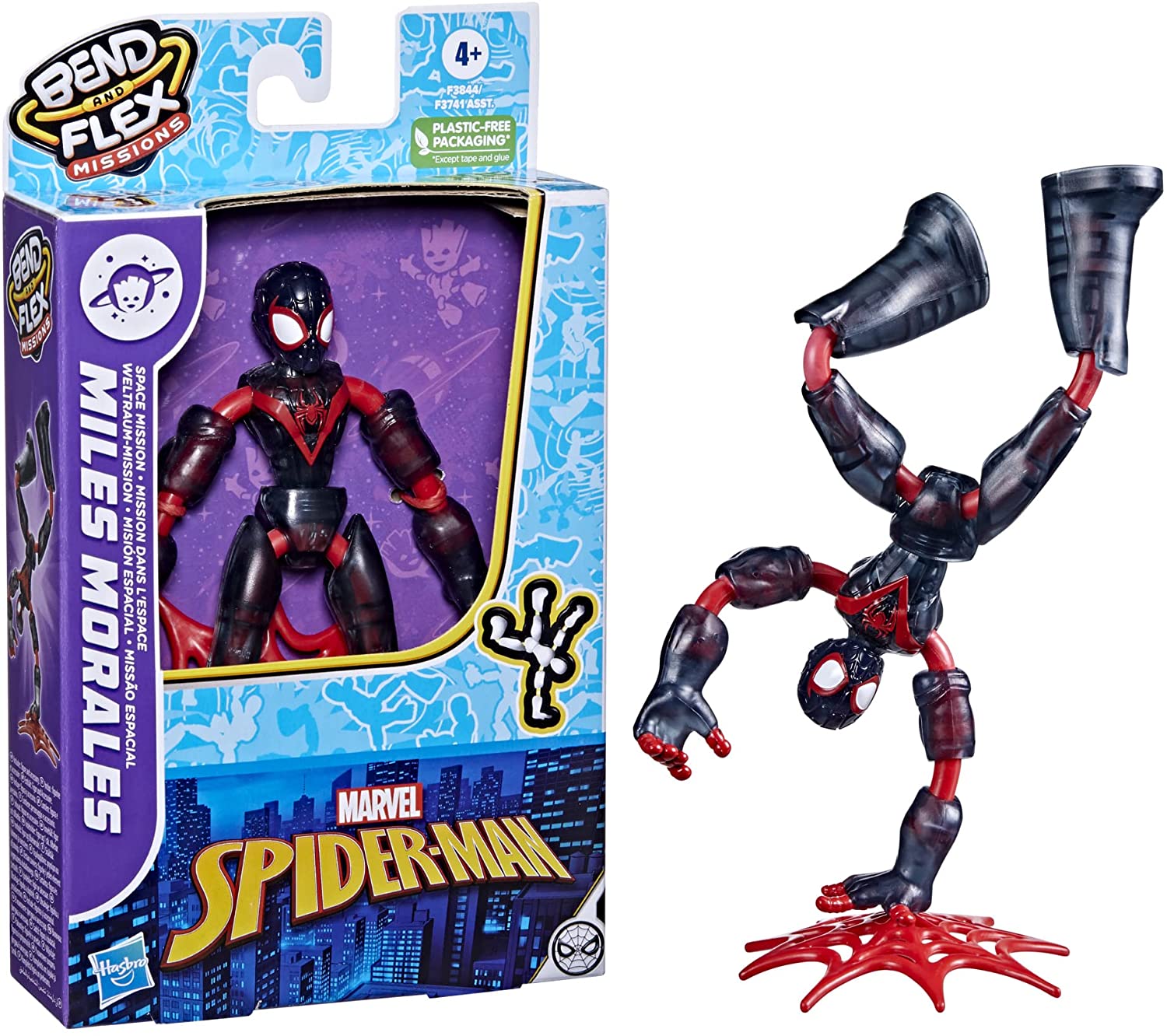 HASBRO F38445X0SPIDERMAN BEND AND FLEX SPACE MISSION MILES MORALES
