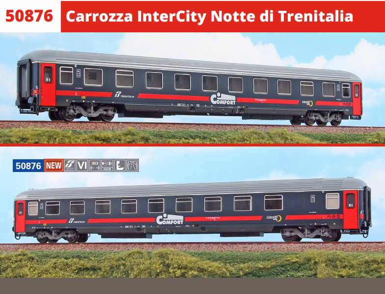 ACME 50876 CARROZZA INTERCITY NOTTE DI TRENITALIA