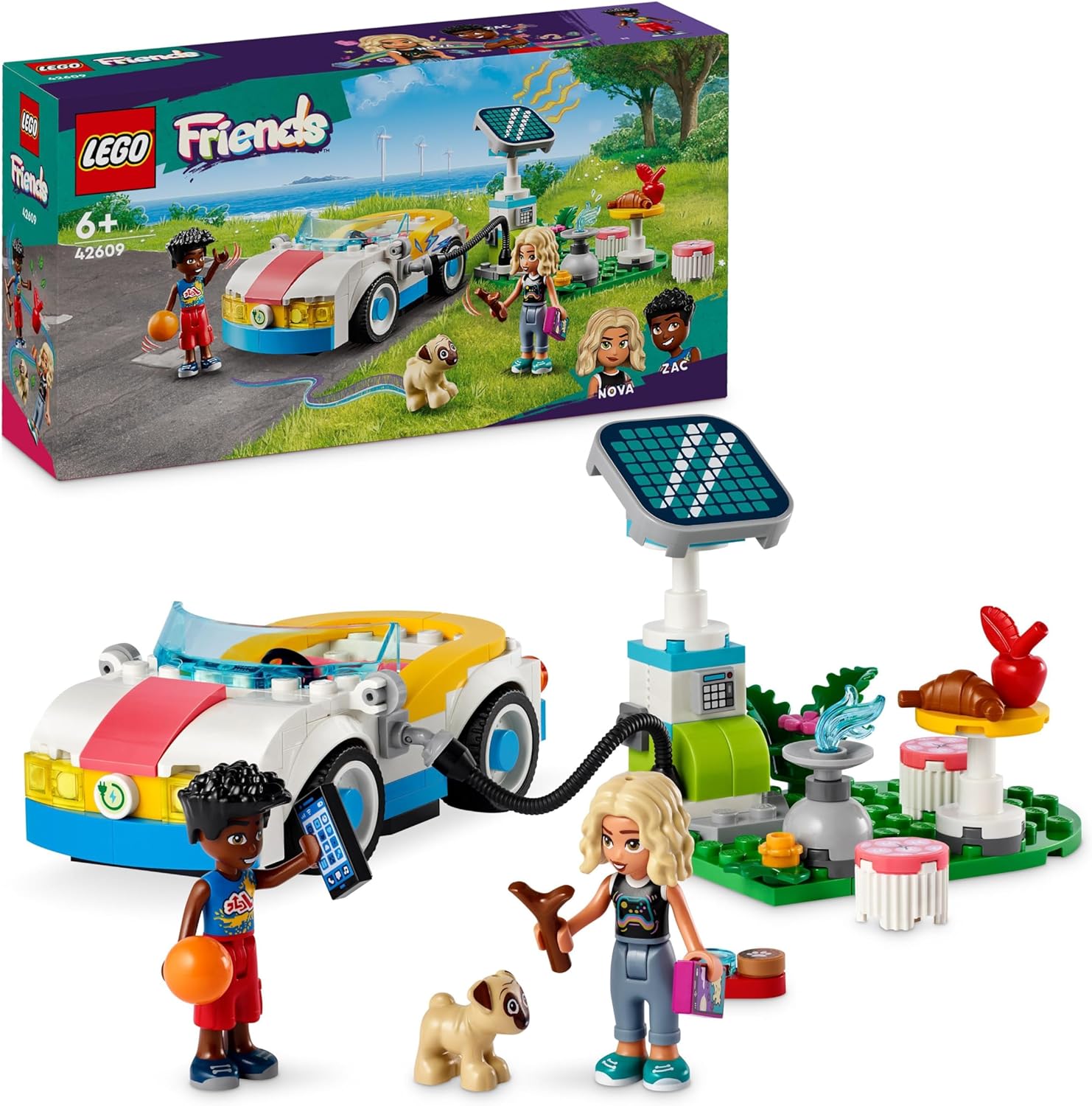 LEGO 42609 AUTO ELETTRICA E CARICABATTERIE FRIENDS