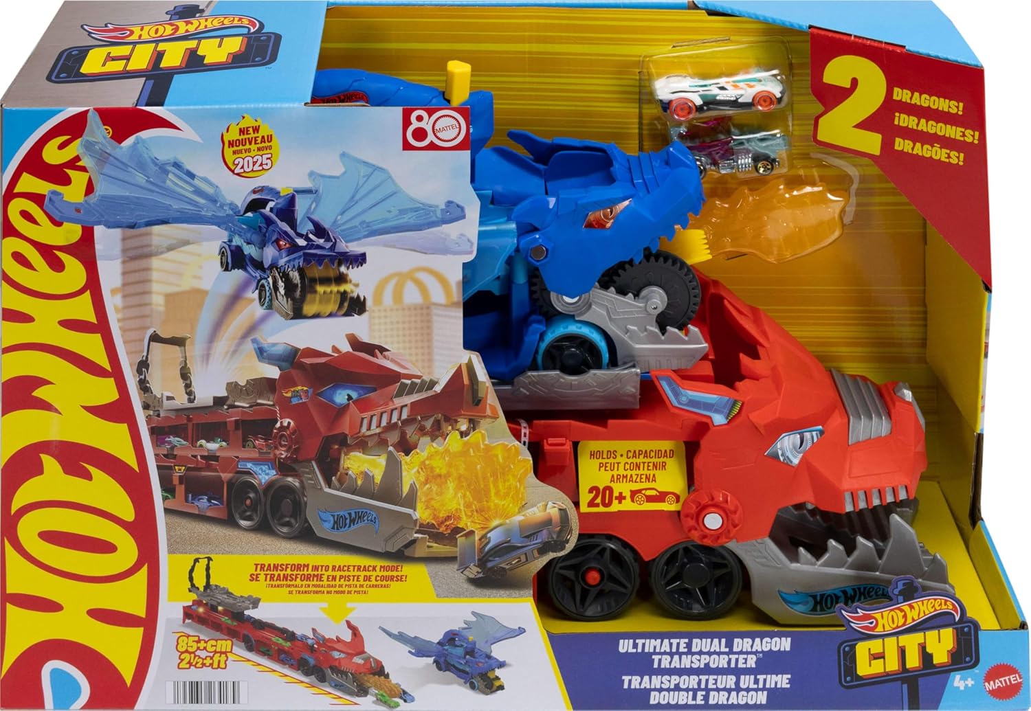 MATTEL JBM72 HOT WHEELS CITY DRAGO TRASPORTATORE PORTATILE