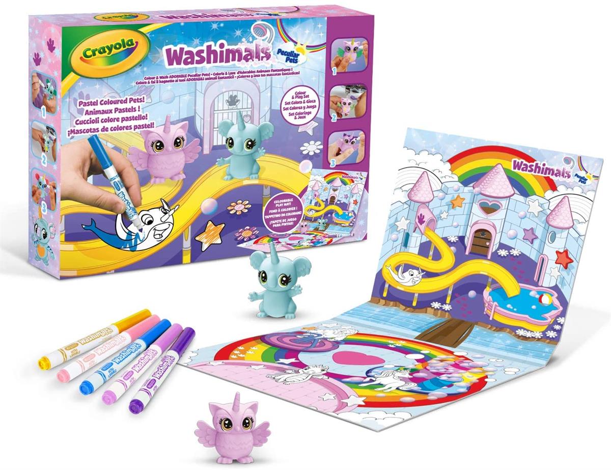 CRAYOLA 747435 WASHIMALS PECULIAR PETS - SET COLORA & GIOCA