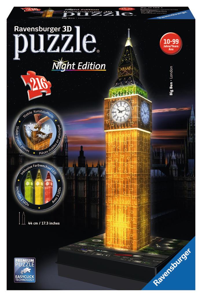 RAVENSBURGER 12588 PUZZLE 3D BIG BEN NIGHT EDITION