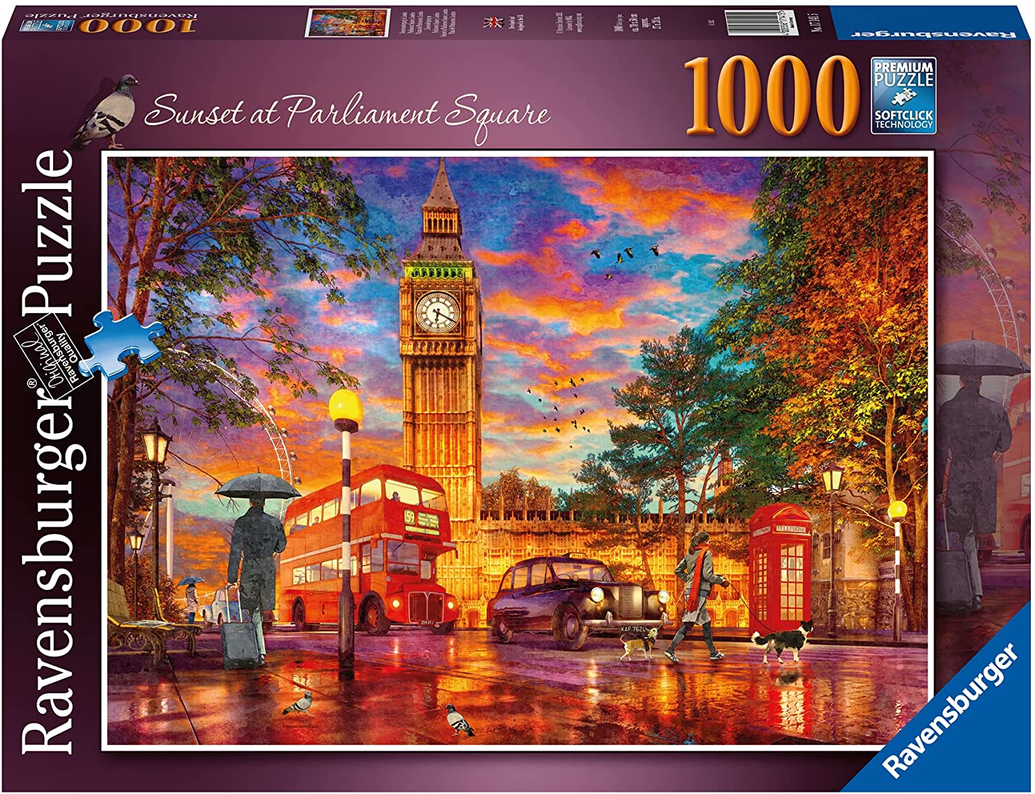 RAVENSBURGER 17141 PUZZLE DA 1000 PZ. PIAZZA DEL PARLAMENTO LONDRA