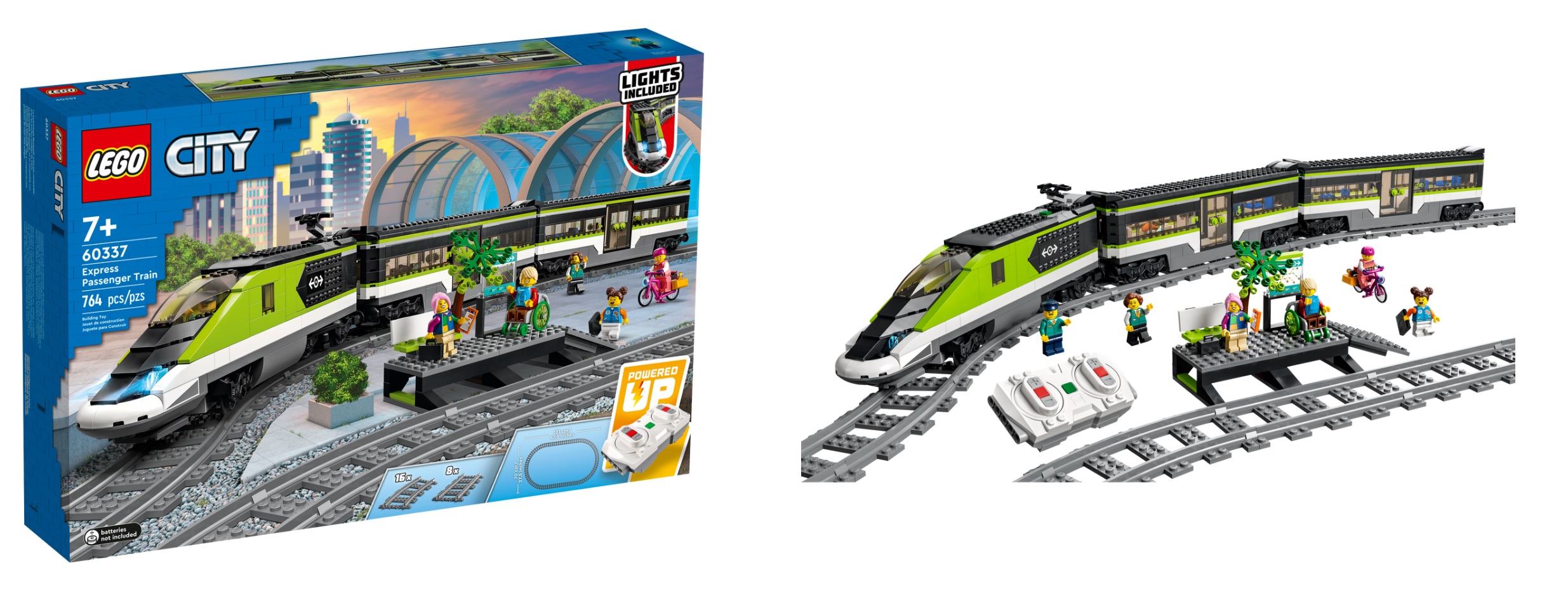 Treno Elettrico Per Bambini Con Connessione Magnetica – Locomotiva A Batteria Con Vagoni E Figure, Compatibile Con Binari Thomas, Brio, Chuggington (Rosso)