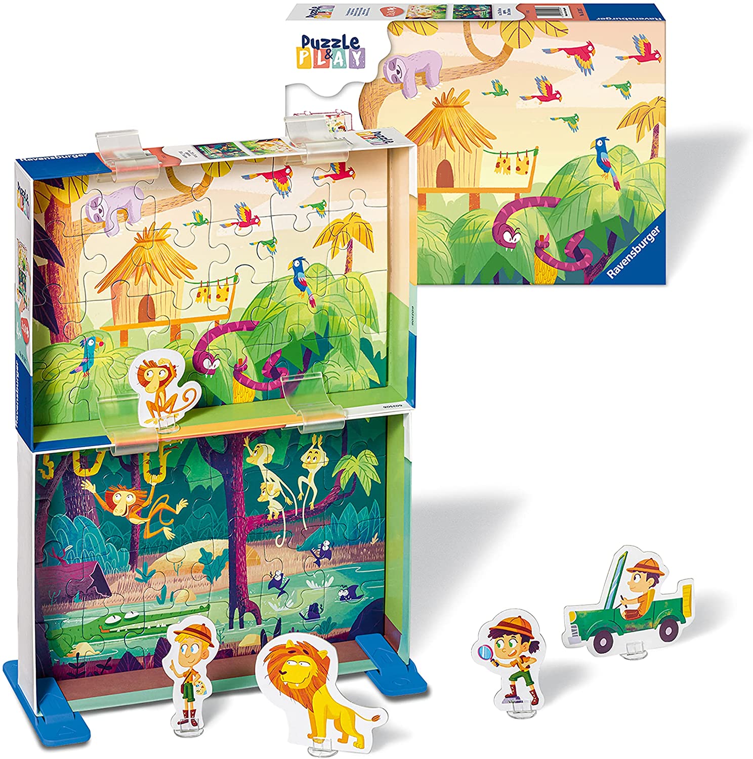 RAVENSBURGER 05593 PUZZLE AND PLAY SPEDIZIONE NELLA GIUNGLA