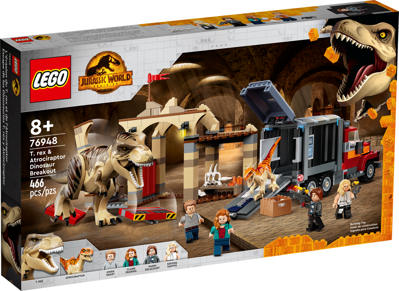 LEGO 76948 LA FUGA DEL T-REX E DELL'ATROCIRAPTOR JURASSIC WORLD